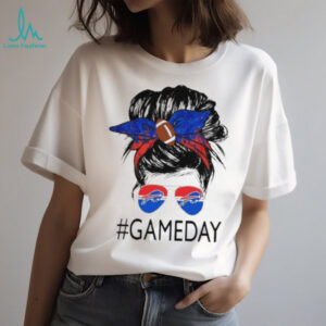 Gameday Buffalo Bills messy bun shirt