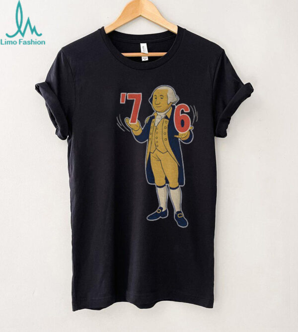 George Washington cartoon 6 7 7 6 America shirt
