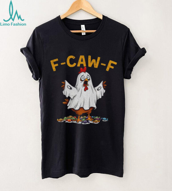 Ghost F CAW F Chicken political parody Halloween shirt