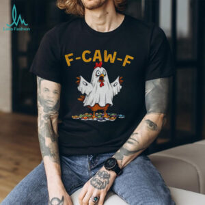 Ghost F CAW F Chicken political parody Halloween shirt