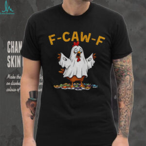 Ghost F CAW F Chicken political parody Halloween shirt