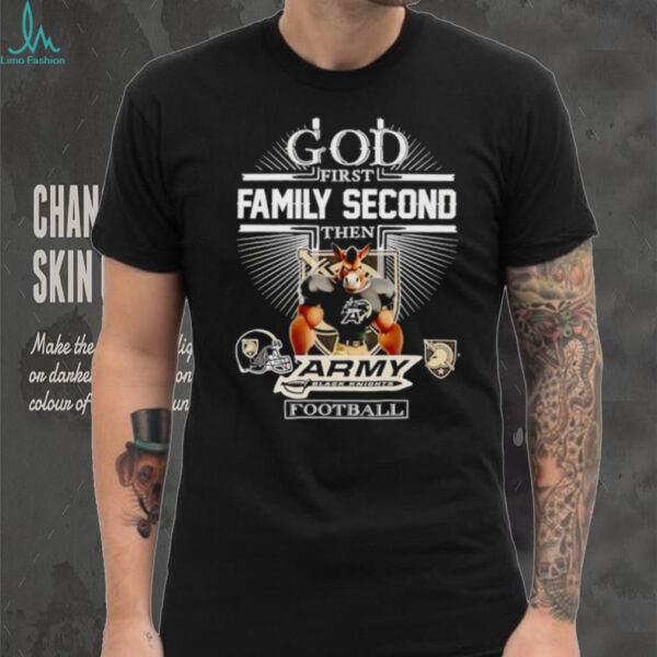 God first family second then Army Black Knights football shirt
