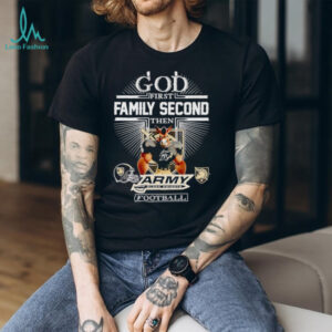 God first family second then Army Black Knights football shirt