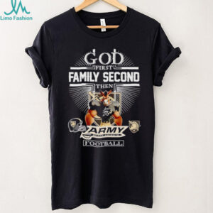 God first family second then Army Black Knights football shirt