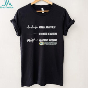 Green Bay Packers Football NFL normal heartbeat deceased heartbeat heartbeat watching shirt