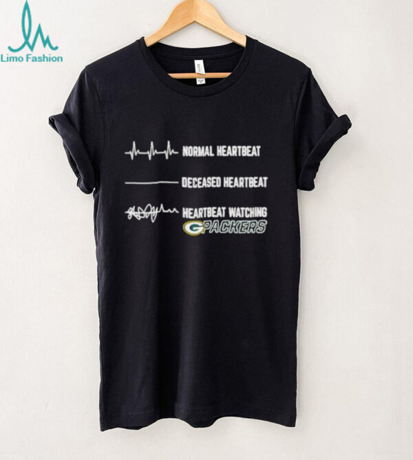 Green Bay Packers Football NFL normal heartbeat deceased heartbeat heartbeat watching shirt