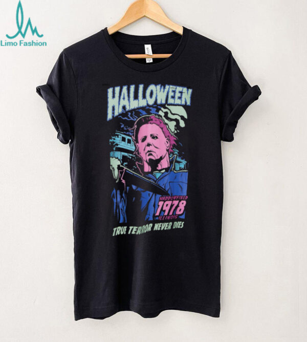 Halloween Michael Meyers Neon Graphic Shirt
