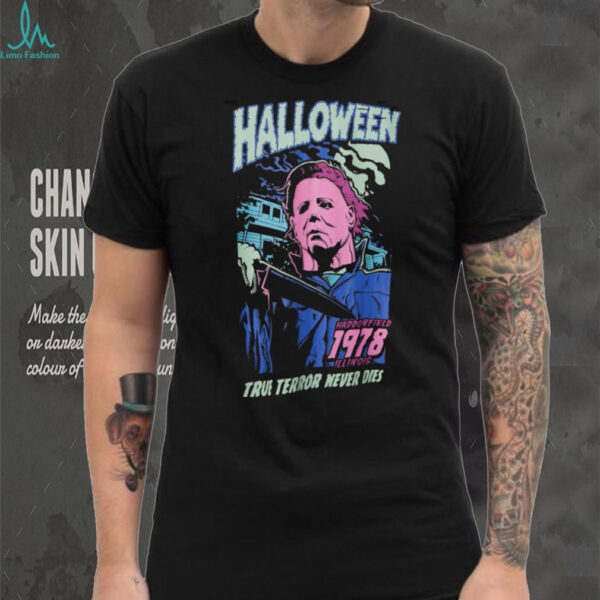 Halloween Michael Meyers Neon Graphic Shirt