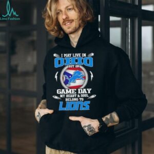 I may live in Ohio but on game day my heart and soul belongs to Detroit Lions football shirt