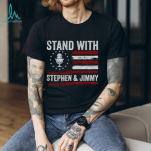 I stand with Stephen Colbert and Jimmy Kimmel Free Speech 2028 American flag shirt