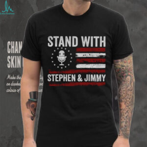 I stand with Stephen Colbert and Jimmy Kimmel Free Speech 2028 American flag shirt