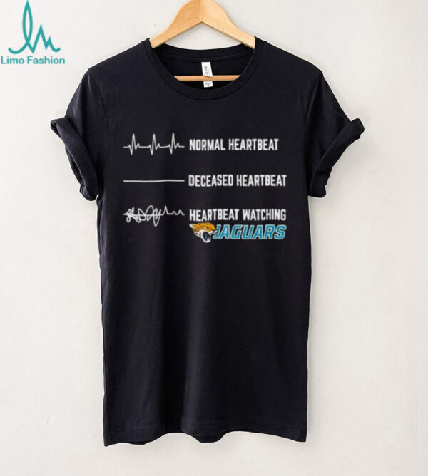 Jacksonville Jaguars Football NFL normal heartbeat deceased heartbeat heartbeat watching shirt