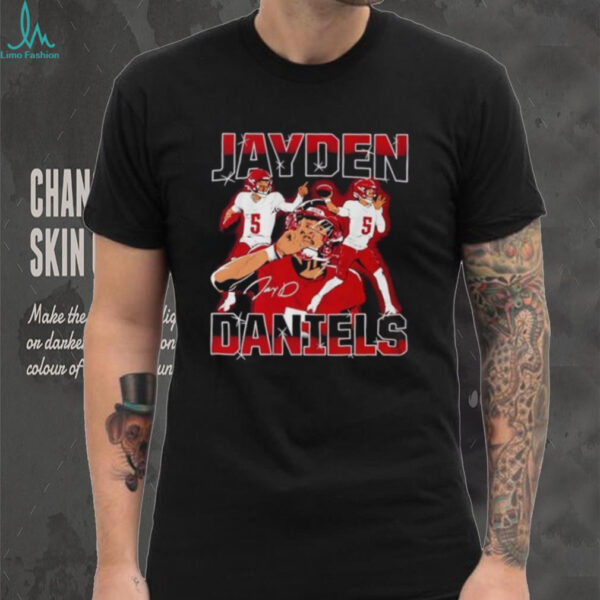 Jayden Daniels masterpiece triple player shirt