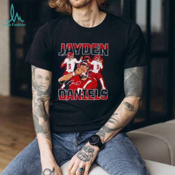 Jayden Daniels masterpiece triple player shirt