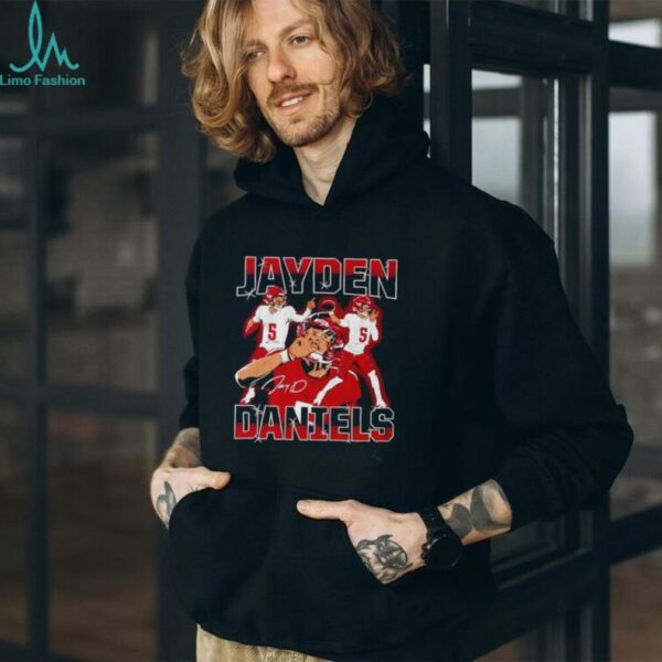 Jayden Daniels masterpiece triple player shirt