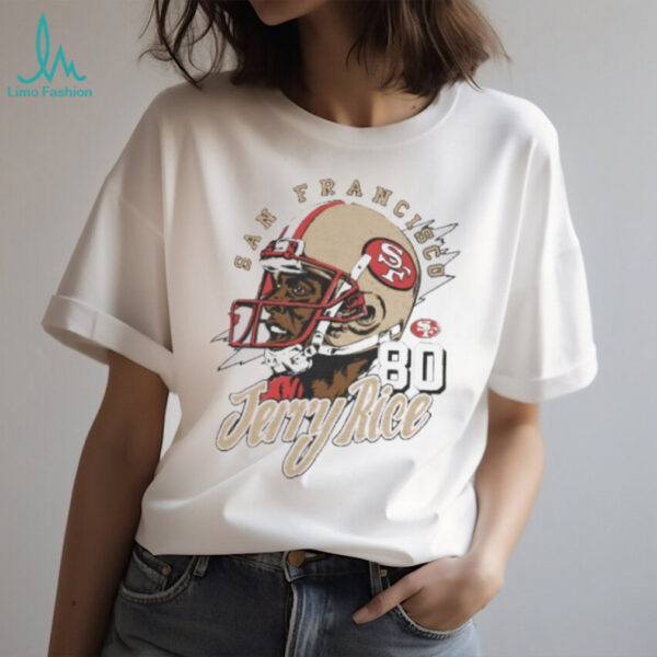 Jerry Rice San Francisco 49ers retired player caricature shirt