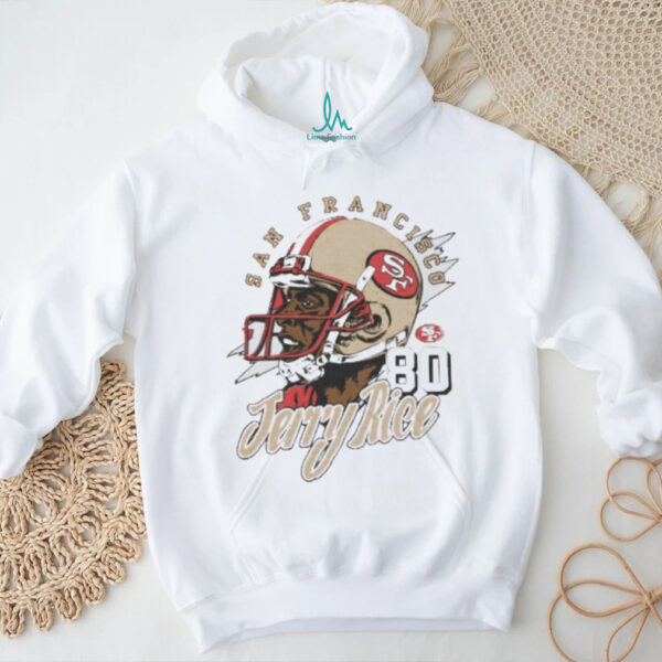 Jerry Rice San Francisco 49ers retired player caricature shirt