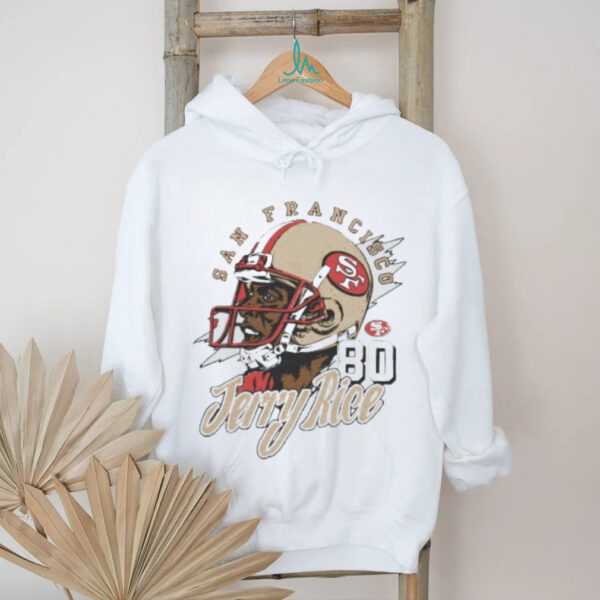 Jerry Rice San Francisco 49ers retired player caricature shirt