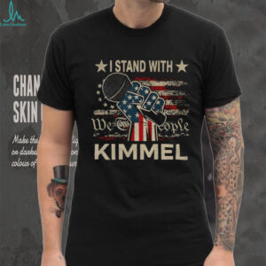 Jimmy Kimmel We the people I stand with Jimmy Kimmel American flag retro shirt
