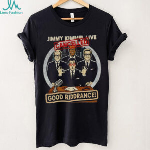 Jimmy Kimmel live cancelled good riddance cartoon shirt