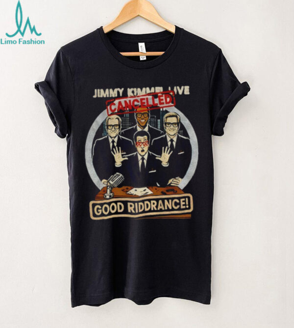Jimmy Kimmel live cancelled good riddance cartoon shirt