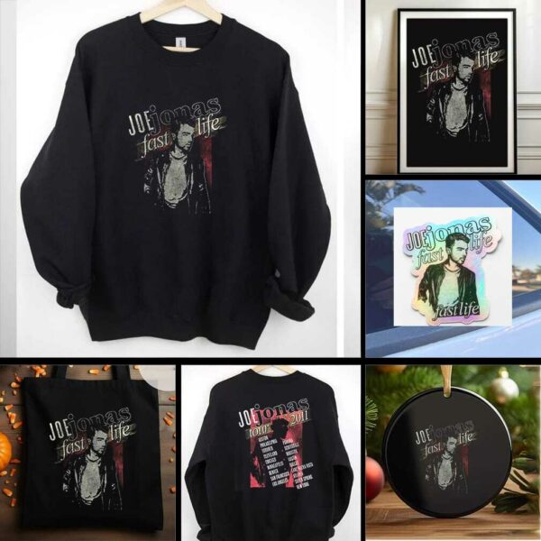 Jonas Brothers Joe Jonas fastlife tour 2011 cities shirt