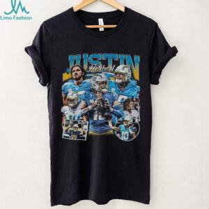 Justin Herbert Shirt, Football American Graphic Vintage, 90s Bootleg Inspired Gift Fan Unisex T shirt