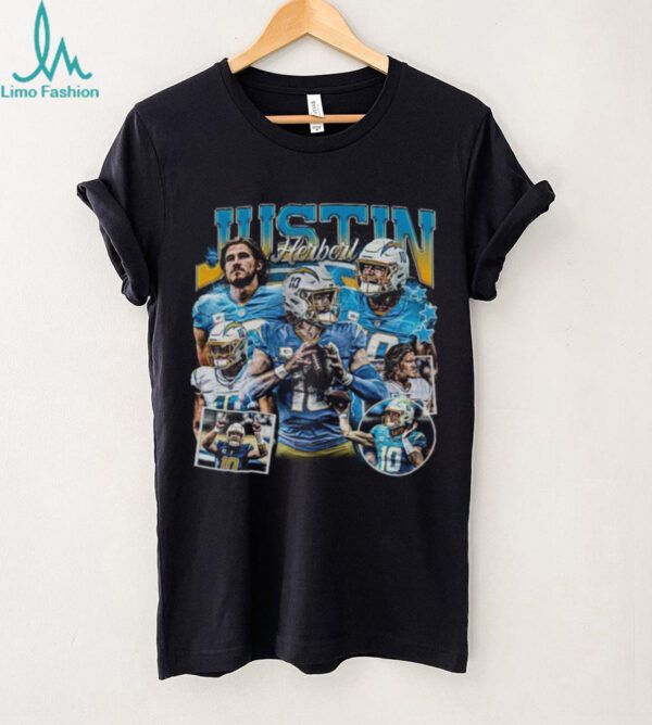 Justin Herbert Shirt, Football American Graphic Vintage, 90s Bootleg Inspired Gift Fan Unisex T shirt