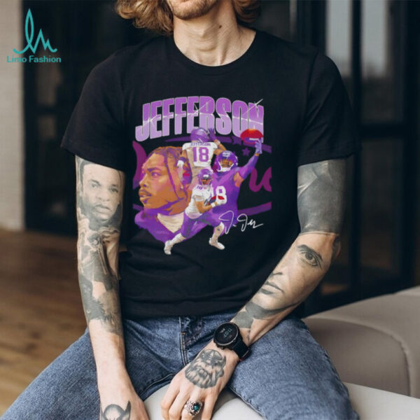 Justin Jefferson Minnesota Collage Signature Shirt