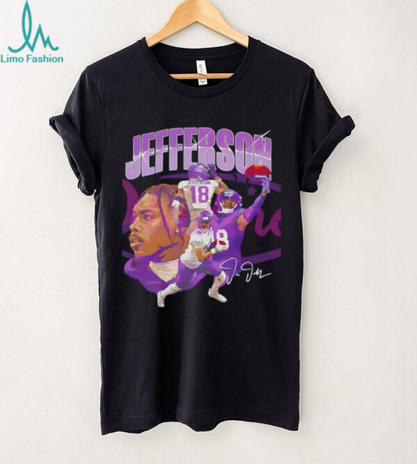 Justin Jefferson Minnesota Collage Signature Shirt