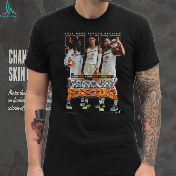 Kahleah Copper Satou Sabally and Alyssa Thomas Phoenix Mercury Rising SLAM WNBA shirt