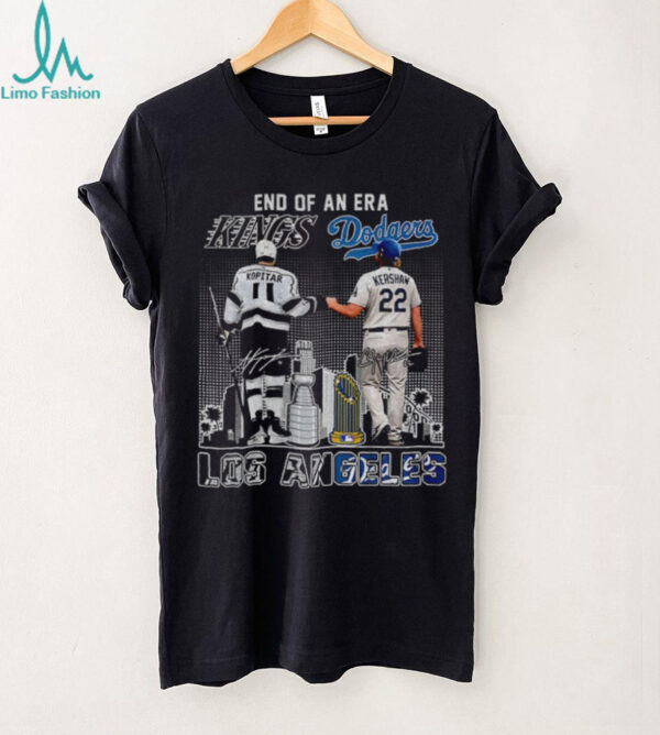 Kopitar and Kershaw End of era LA Kings and LA Dodgers signature shirt