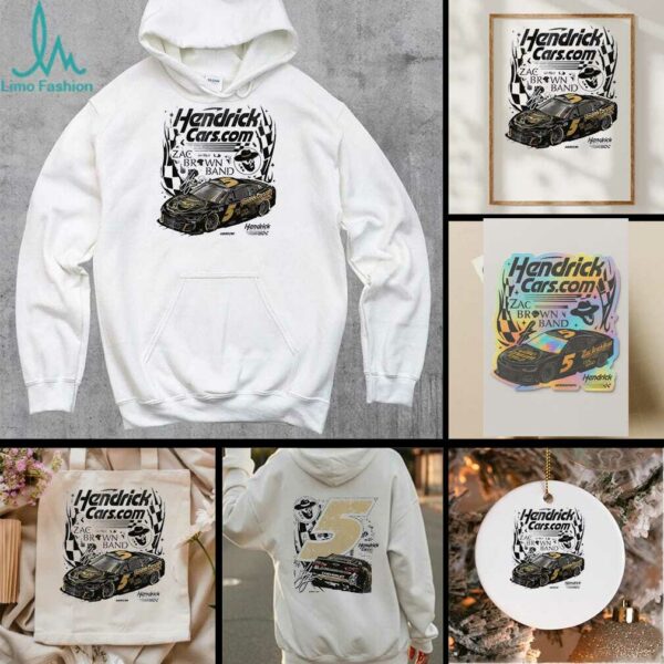 Kyle Larson Hendrick motorsports team collection Olive Hendrick cars Zac Brown band signature shirt
