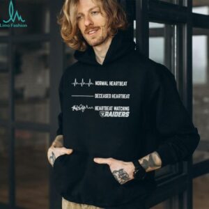 Las Vegas Raiders Football NFL normal heartbeat deceased heartbeat heartbeat watching shirt