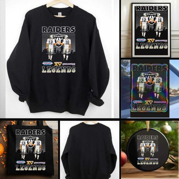 Las Vegas Raiders city Skyline Stabler and Plunkett legends Super Bowl signature shirt