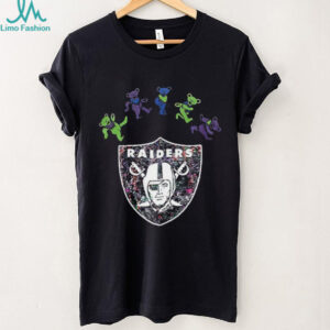 Las Vegas Raiders x Grateful Dead night 2025 bears logo shirt