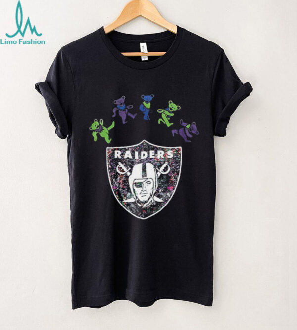 Las Vegas Raiders x Grateful Dead night 2025 bears logo shirt