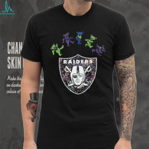 Las Vegas Raiders x Grateful Dead night 2025 bears logo shirt