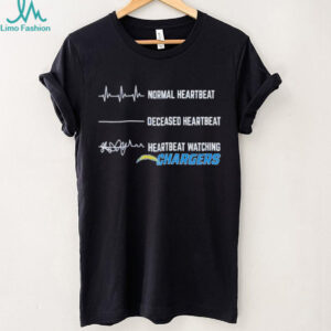Los Angeles Chargers Football NFL normal heartbeat deceased heartbeat heartbeat watching shirt