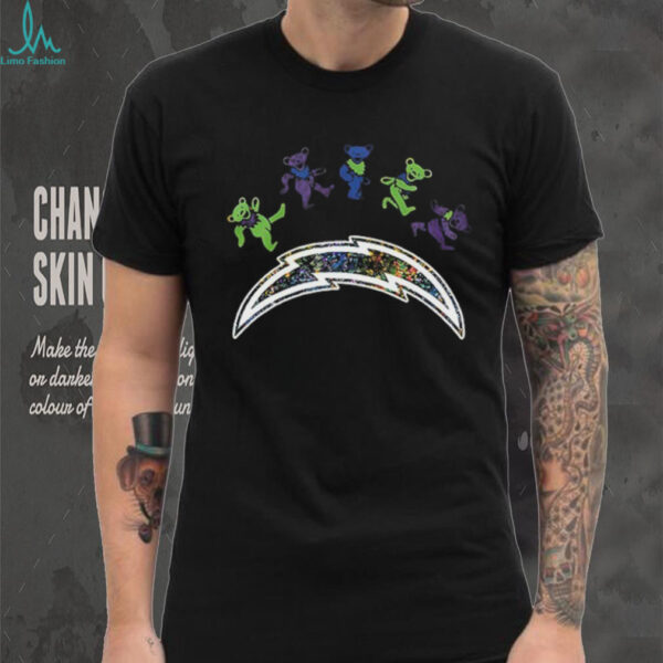 Los Angeles Chargers x Grateful Dead night 2025 bears logo shirt