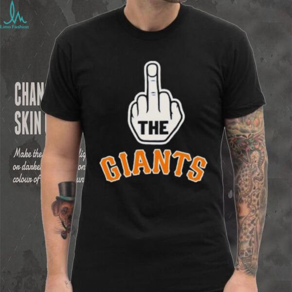Los Angeles Dodgers middle finger New York Giants shirt