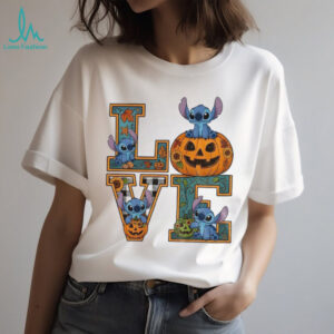Love Stitch pumpkin spooky season Halloween 2025 shirt