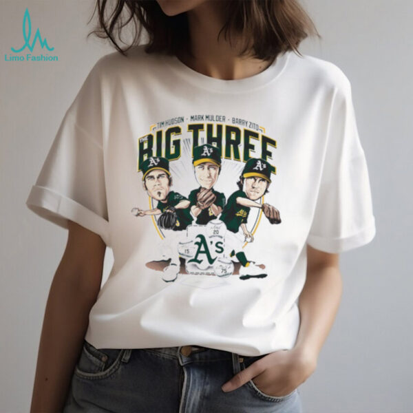 Tim Hudson Mark Mulder Barry Zito the big three Oakland Athletics baseball caricature shirt