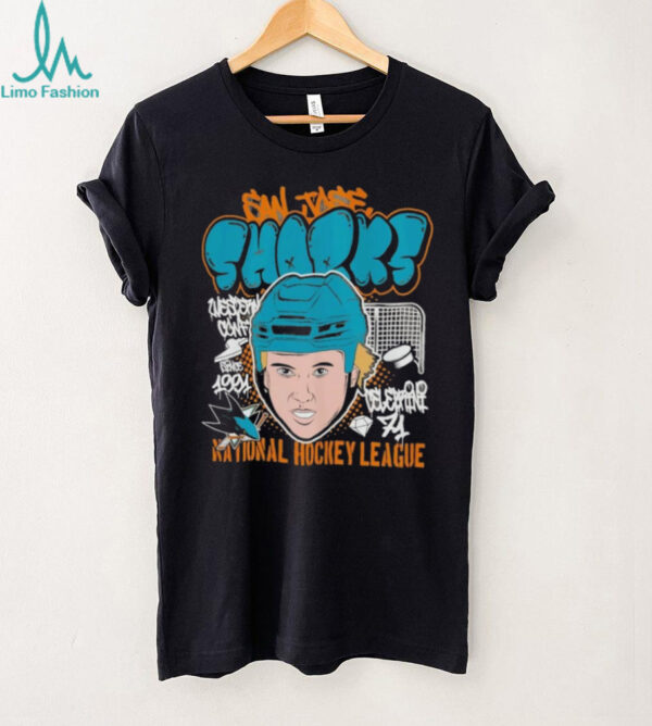 Macklin Celebrini San Jose Sharks Mitchell & Ness Caricature shirt