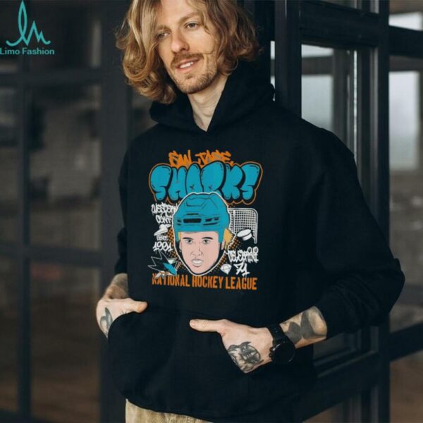Macklin Celebrini San Jose Sharks Mitchell & Ness Caricature shirt