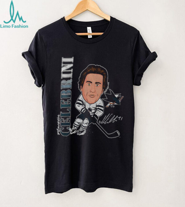 Macklin Celebrini cartoon San Jose Sharks NHL Hockey Caricature Player 2025 shirt