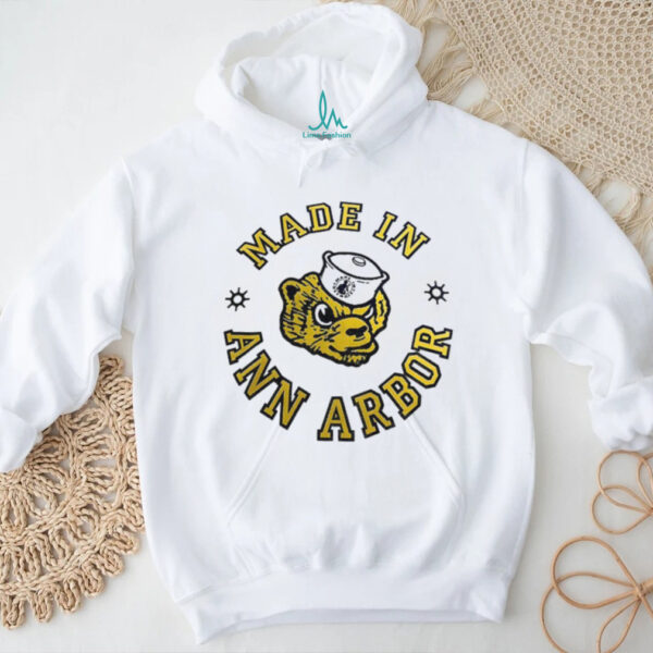 Made in ann arbor Michigan Wolverines mascot shirt