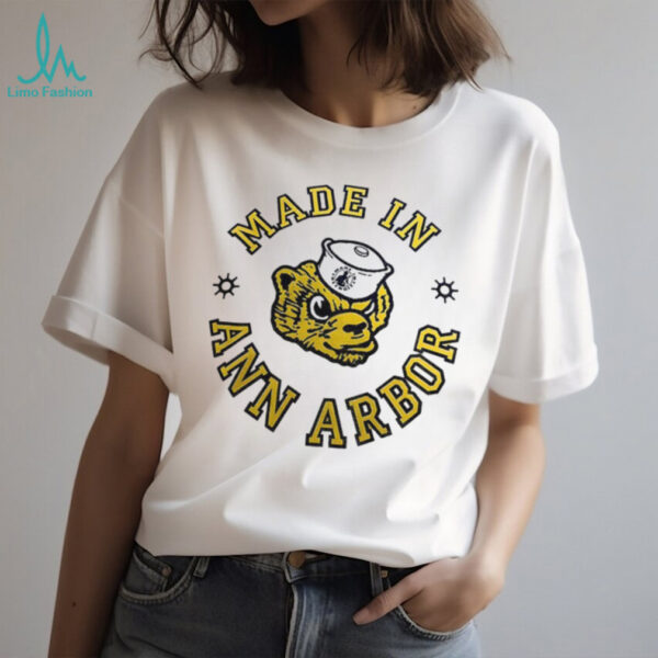 Made in ann arbor Michigan Wolverines mascot shirt