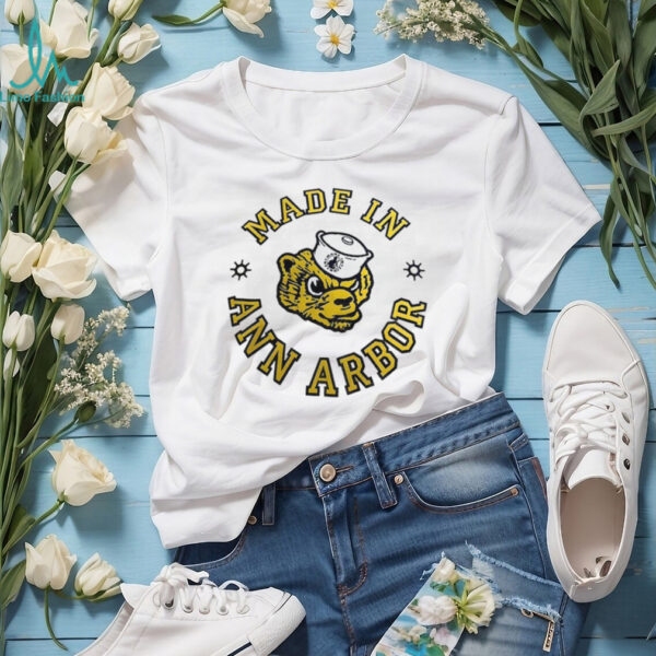 Made in ann arbor Michigan Wolverines mascot shirt