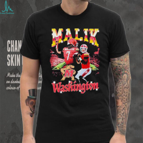 Malik Washington Maryland Terrapins player graphic shirt